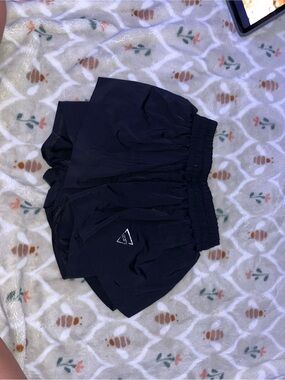 Black Athletic Skort with Triangle Logo